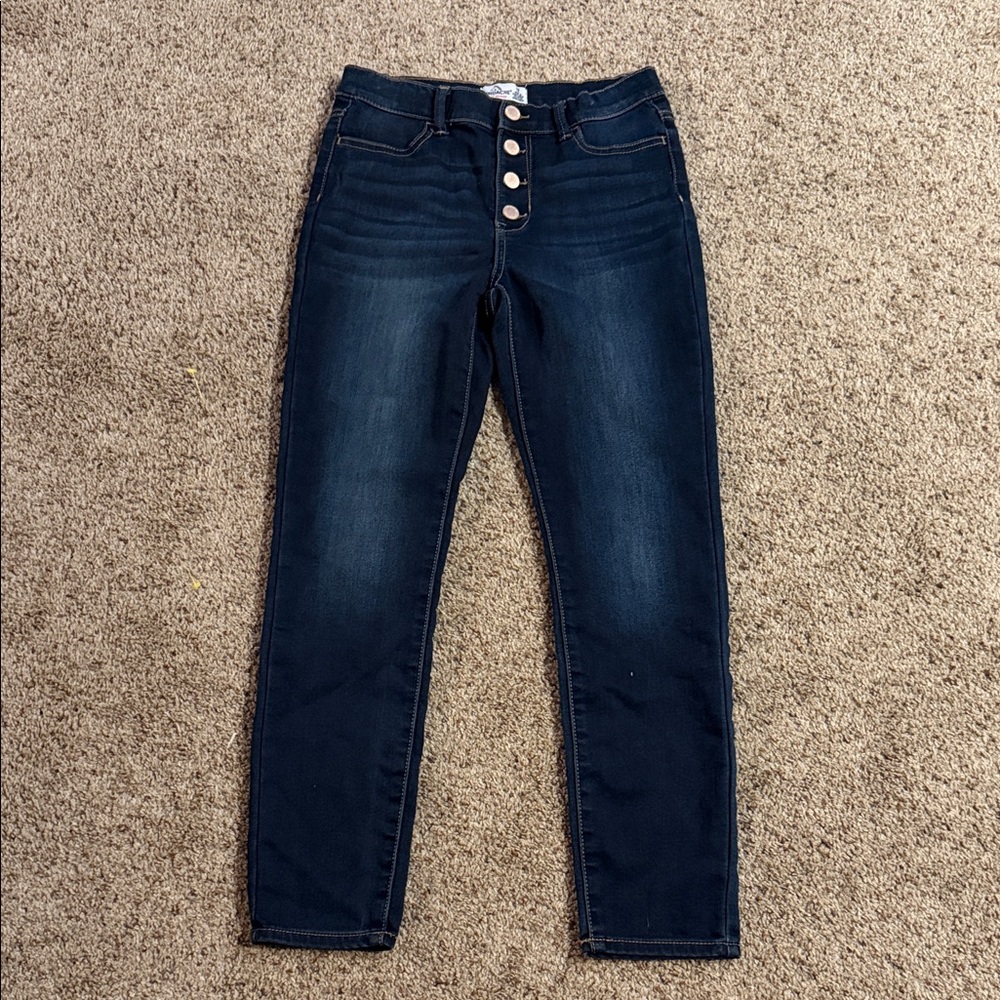 Vintage Jordache Women's High Rise Dark Blue Jeans Size 12 Super Skinny